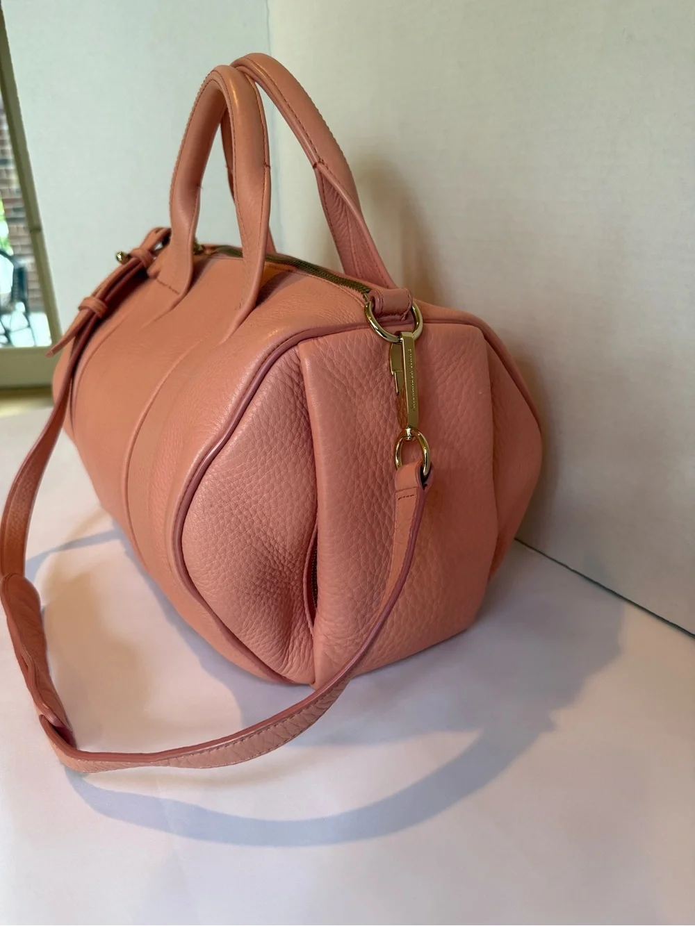 Authentic Alexander Wang Rocco Satchel Blushed Pink Pebbled Leather